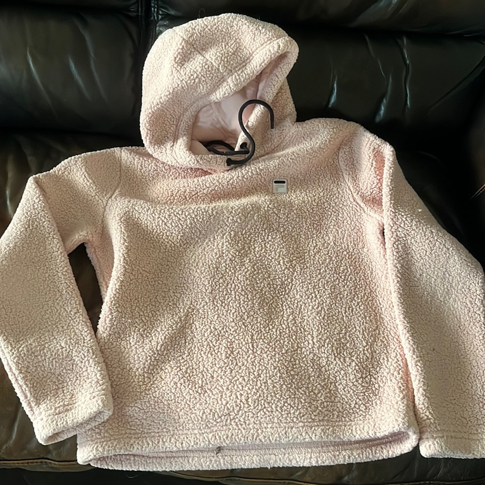 Pink Fila hoodie. Size small.